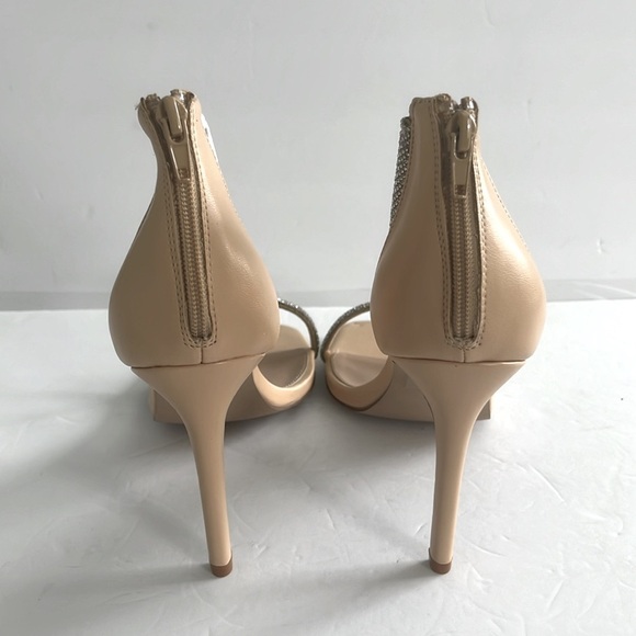 Shoe Dazzle Alexxia Dress Sandals Stiletto Heels with Rhinestone Straps Size 12 - Picture 7 of 9